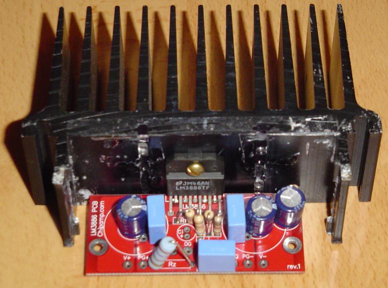 LM3886 IC Amplifier Assembled PCB with heasink