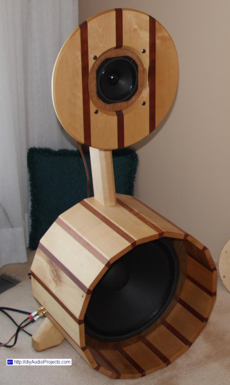Eminence Alpha-15A Woofer on Circular H-Frame Open Baffle