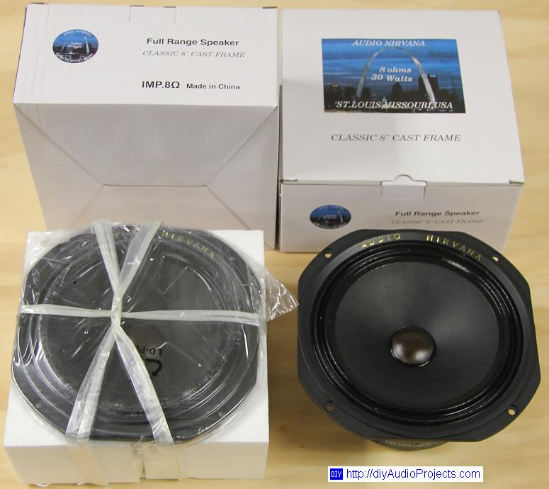 Audio Nirvana Classic 8 Fullrange Speaker Driver Packaging