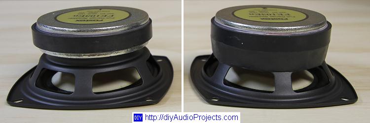 Use Duct seal putty to fill gap between speaker motor and chassis