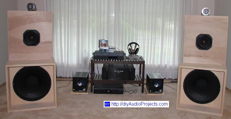 Goldwood GW-1858 Woofer on H-Frame Open Baffle