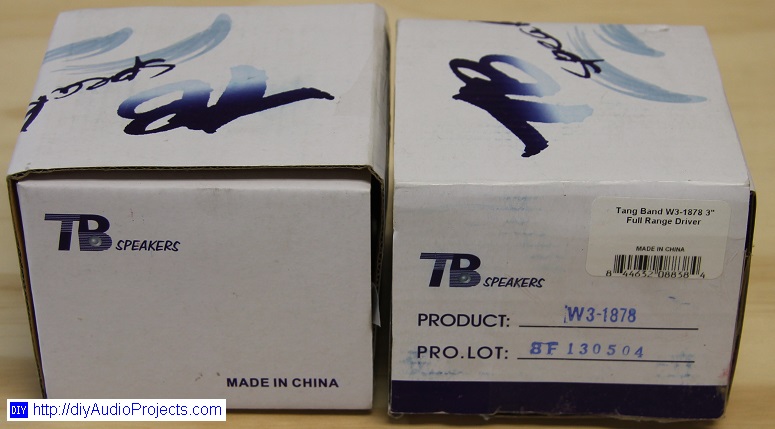 Tang Band W3-1878 Fullrange Speaker Driver Boxes