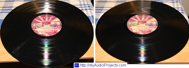 Before / After Supertramp LP Cleaned with Spin-Clean