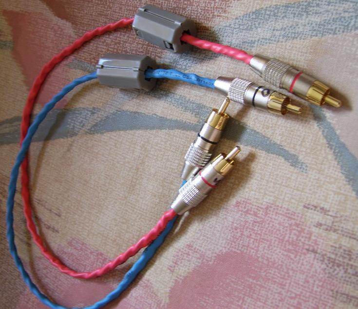 Finished DIY Interconnect RCA Cables