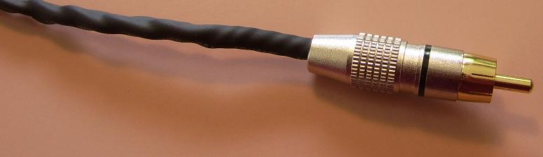 heat shrunk wire and male RCA plug