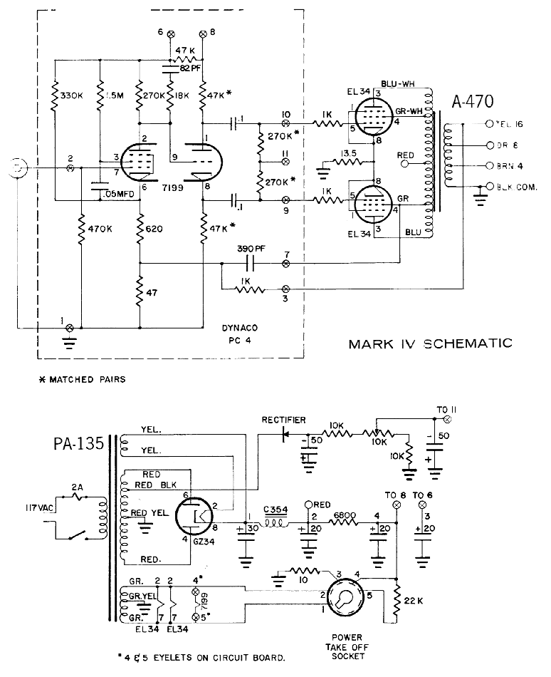 Dynaco Dynakit Mark IV Tube Amplifier Schematic