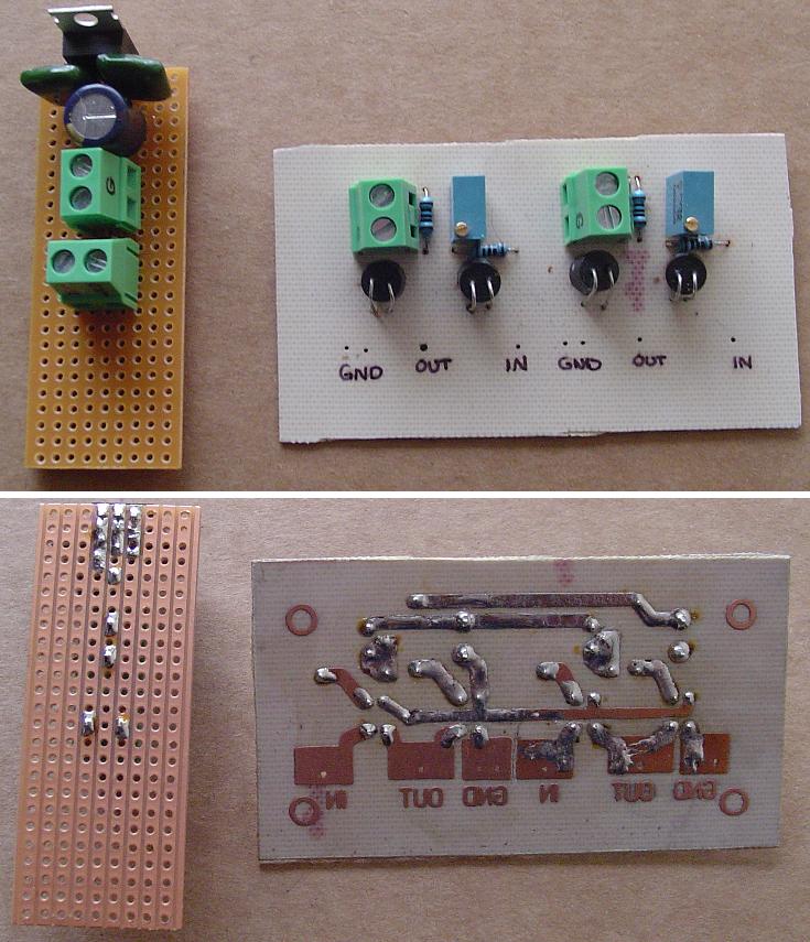 Lightspeed Attenuator PCB and Power Supply on Stripboard