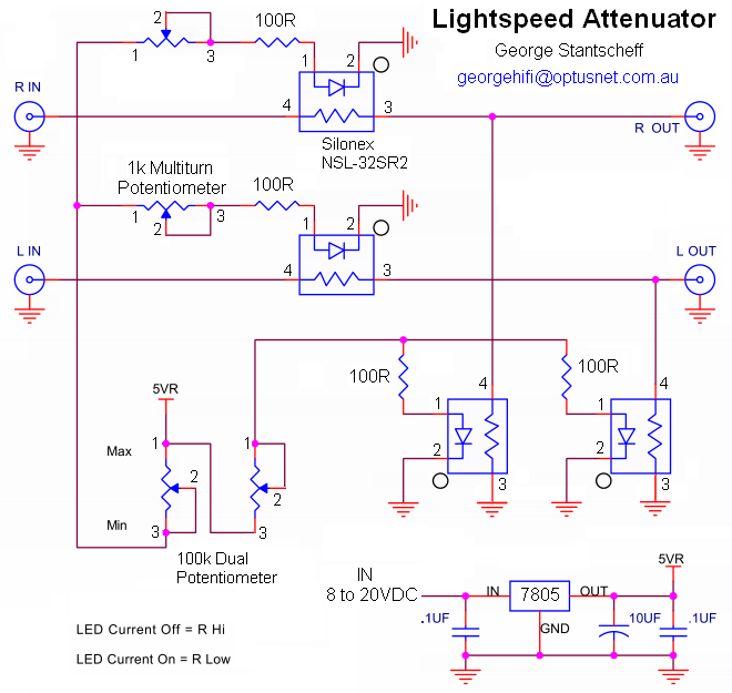 Lightspeed Passive Attenuator Schematic