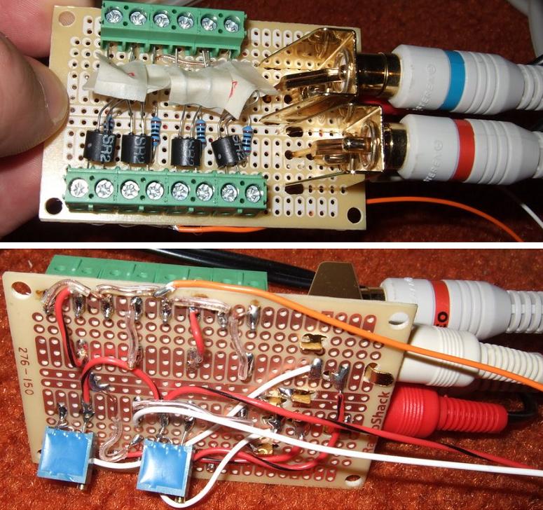 Lightspeed Attenuator on Radio Shack 276-150 Protoboard