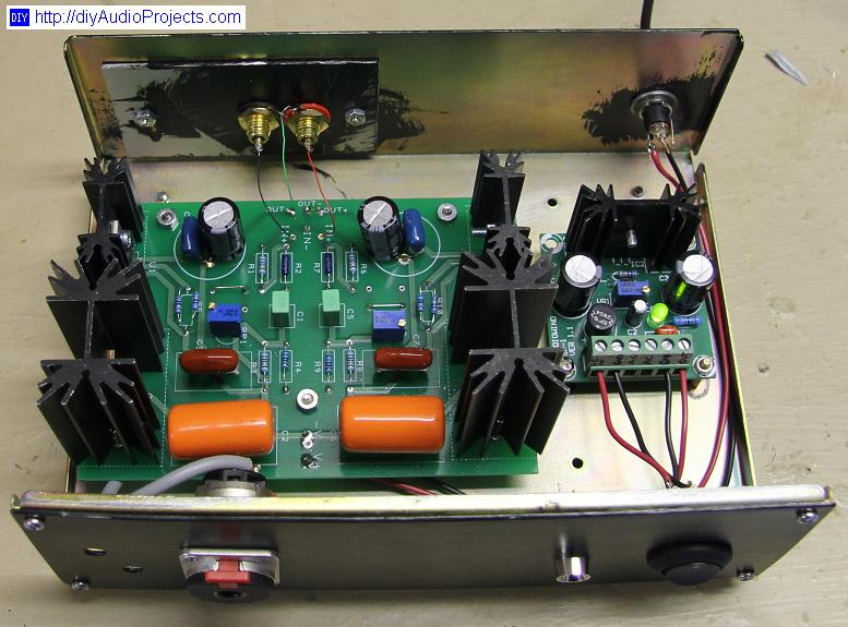Class-A Mosfet Headphone Amp with LM317 regulated power supply