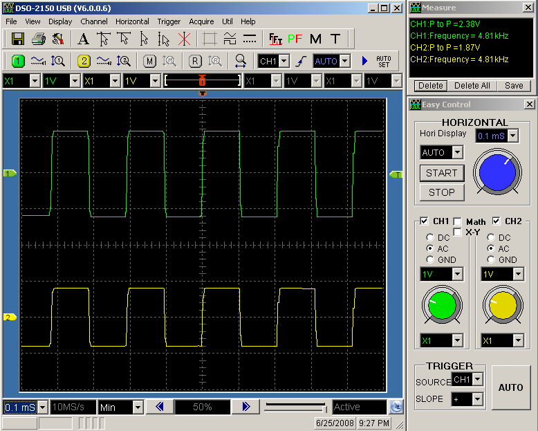 4800Hz Square Wave Response of IRF610