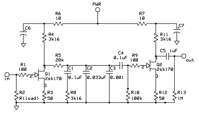Boozhound Laboratories JFET Phono (RIAA) Preamplifier Kit Schematic