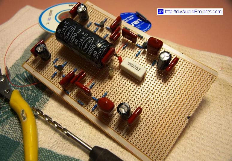 DIY JFET Phono Preamp on Stripboard