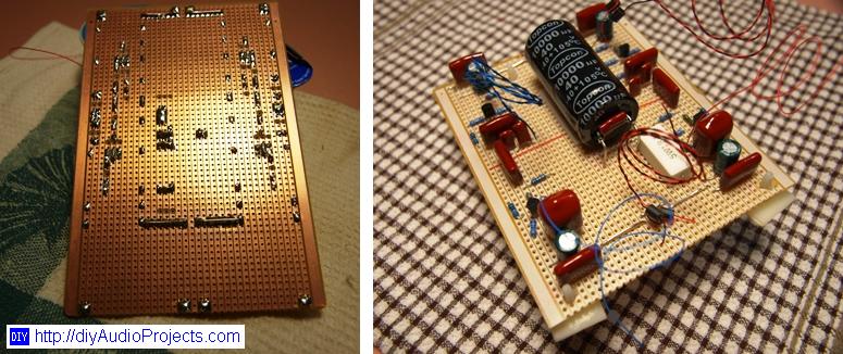 DIY JFET RIAA Preamp on Stripboard