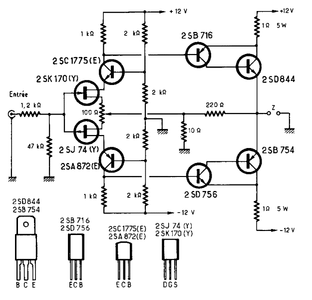Jean Hiraga Le Monstre / The Monster 8W Class-A Amplifier Schematic