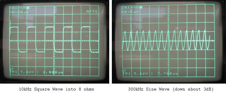 10kHz Square Wave and 300kHz Sine Wave
