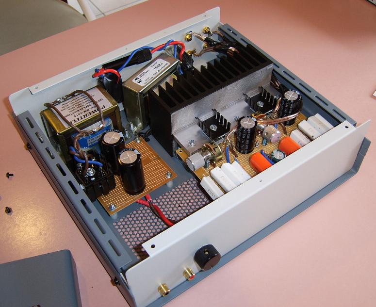 Inside View of Class-A 2SK1058 MOSFET Amplifier