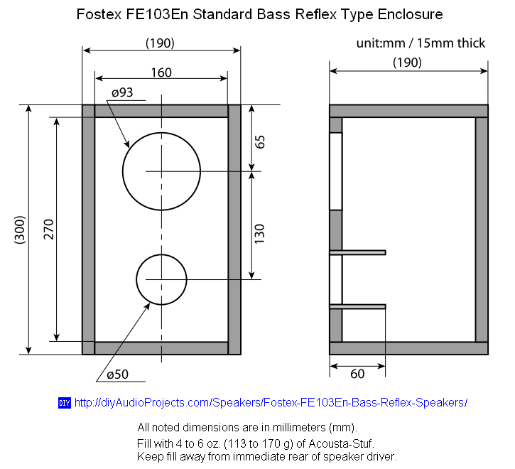 Fostex FE103En Bass-Reflex Speaker Box Plan