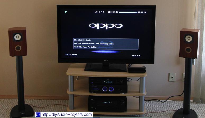 Fostex FE103En Bookshelf Bass Reflex Speakers on Stands