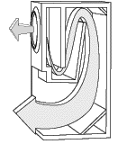 Back (Rear) Loaded Horn Loudspeaker Enclosure Cross-section Diagram
