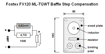 Fostex FX120 ML-TL Baffle Step Compensation Circuit