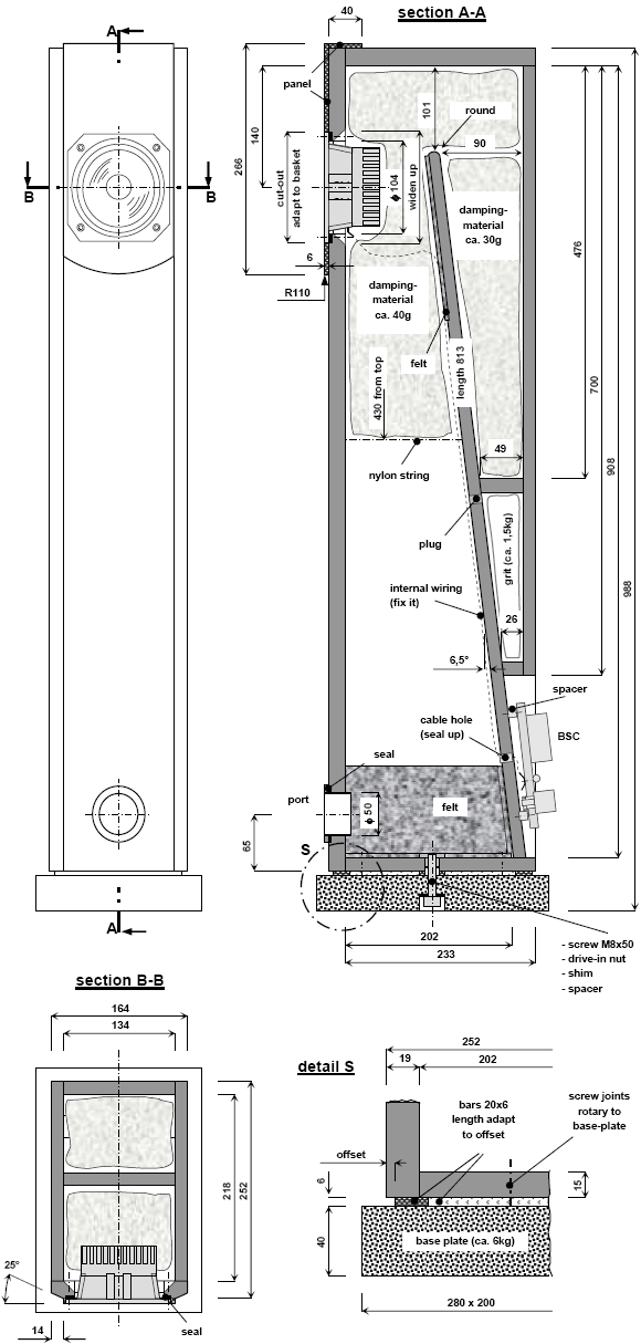Enclosure Plan - Fostex FX120 ML-TL