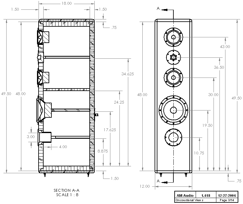 DIY Hi-Vi MTMW 3-Way Tower Enclosure Plan