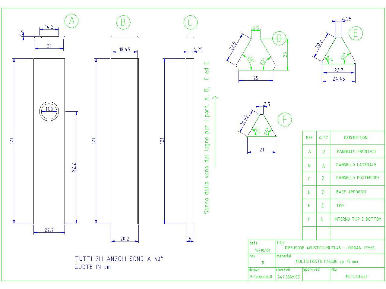 Jordan JX92S Transmission Line Loudspeaker Enclosure Plan