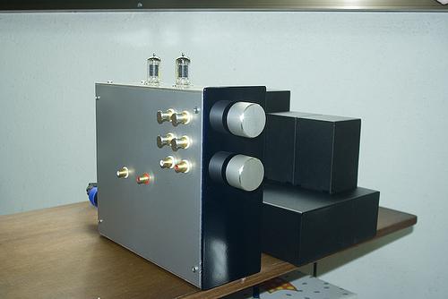 Finished 5687 Preamplifier and RCA-83 Tube Power Supply