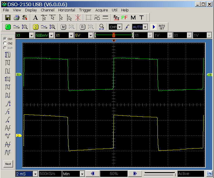 5751 / KT88 PP Tube Amp 100 Hz Square Wave