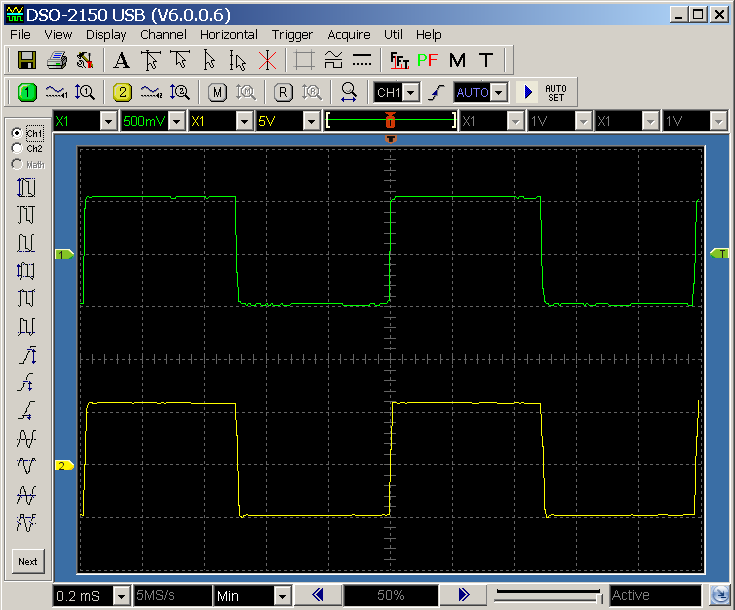 5751 / KT88 PP Tube Amp 1 kHz Square Wave