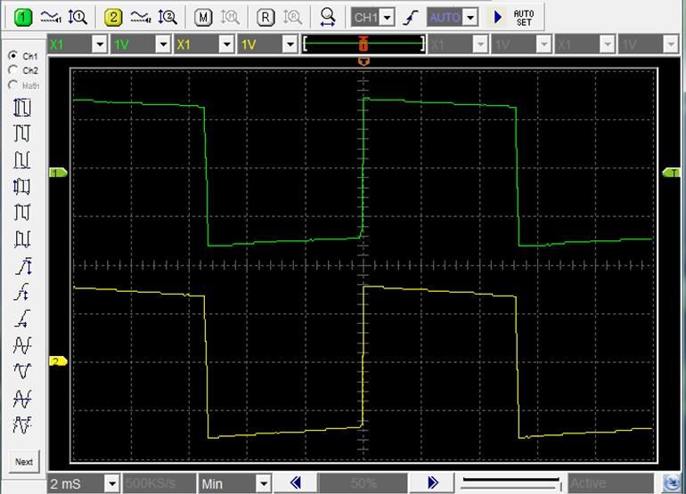 100Hz Square Wave Response