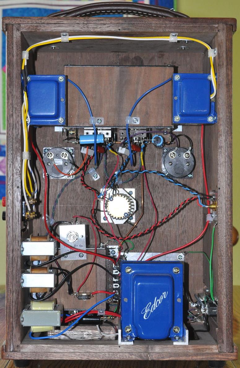 Wired Chassis Inside - 6EM7 Vertical Amplifier