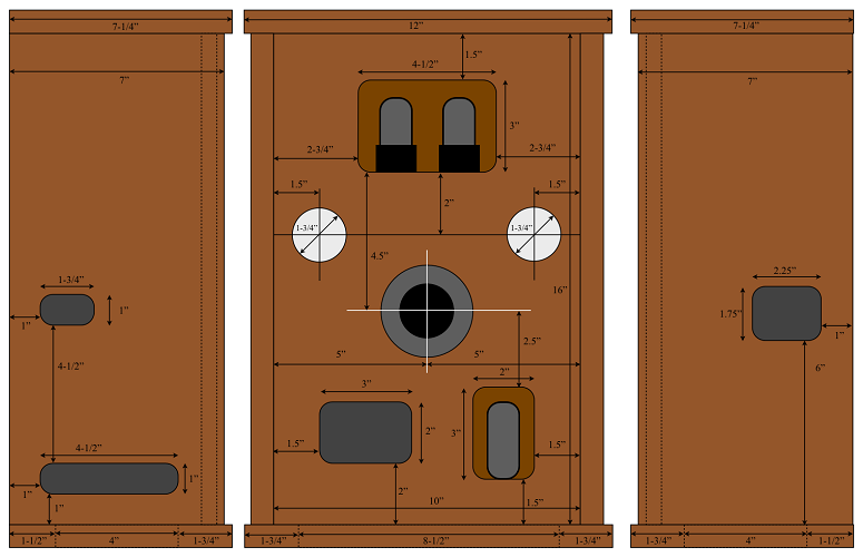 Chassis Layout Plan - 6EM7 Vertical Amplifier