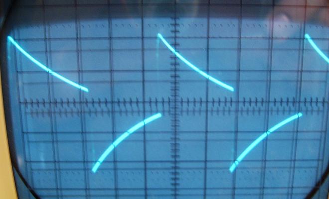 100Hz Square Wave Response of 6T9 Tube Amp