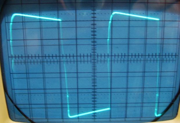 1kHz Square Wave Response of 6T9 Tube Amp