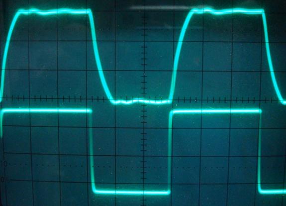 20 kHz Square Wave into EL84 PP CCS Amp