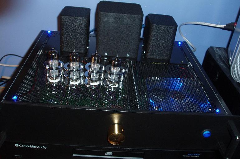 Finished K-502 Tube Amplifier Kit and Enclosure