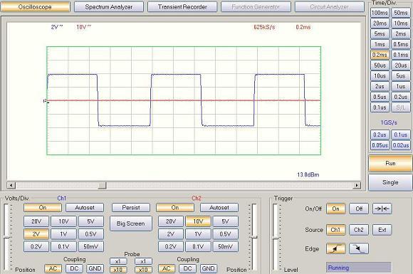 1000Hz Square Wave at 5W