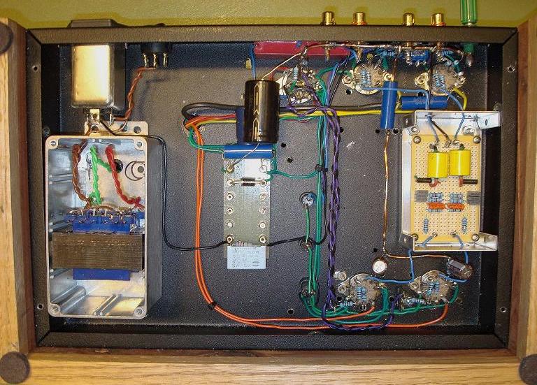 Inside View Covers Removed - Groovewatt Tube RIAA Phono Preamp