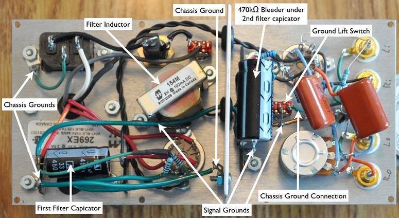 Labelled Underside - 12A_7 Universal Tube Preamplifier